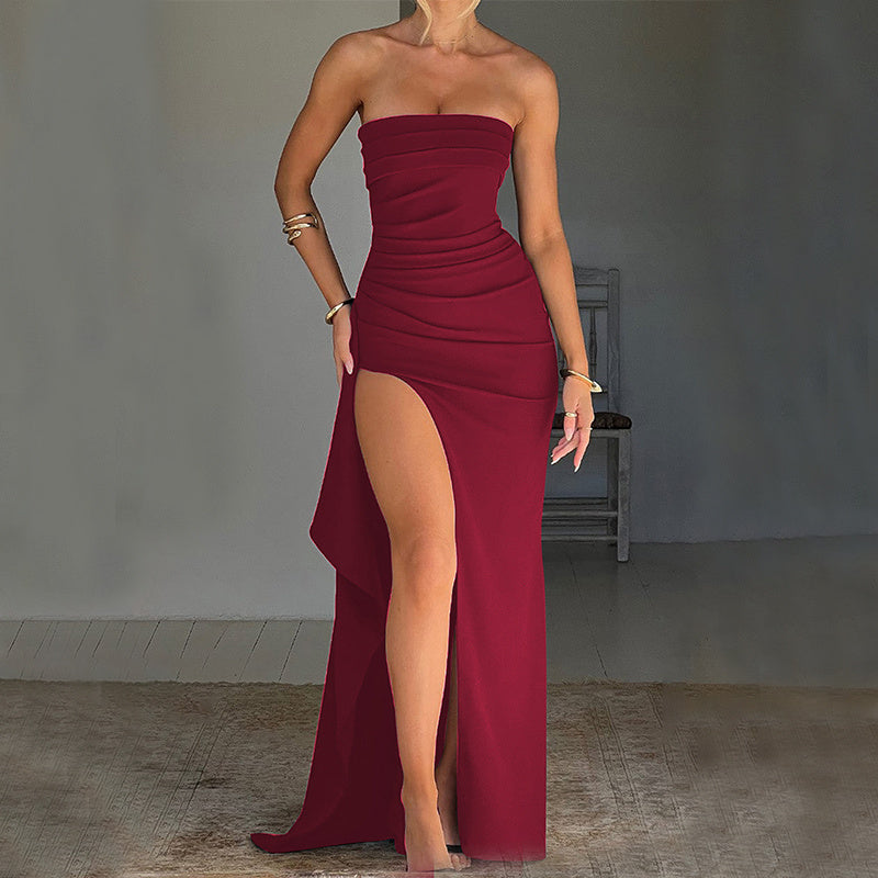 Casey - Strapless Split Long Dress