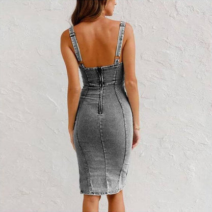 Spikey - Denim Tight Dress