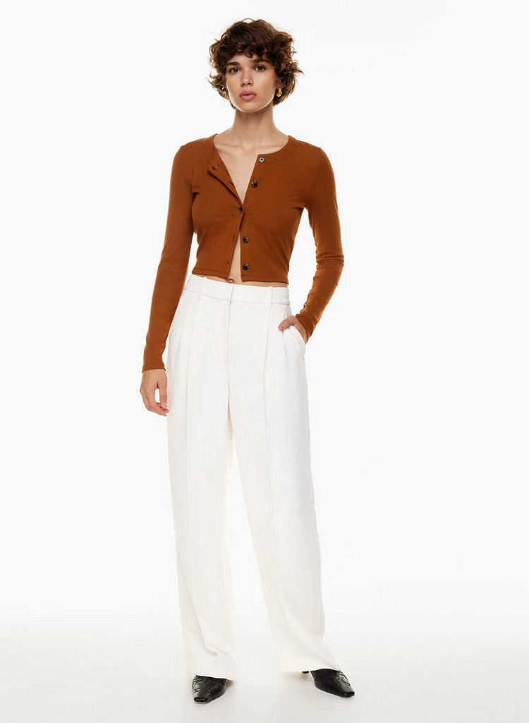 Puck - Casual High Waist Trousers